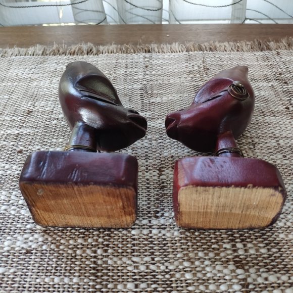 African Hand Carved Wood Bust Statues Male/Female - Picture 5 of 10